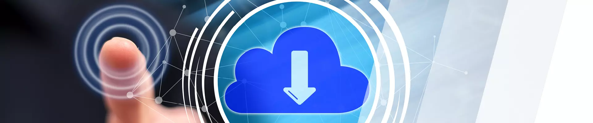 virtueller Klick auf Button mit Cloudsymbol